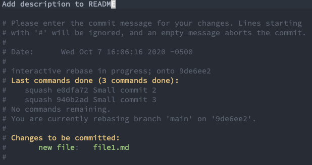 Update commit message